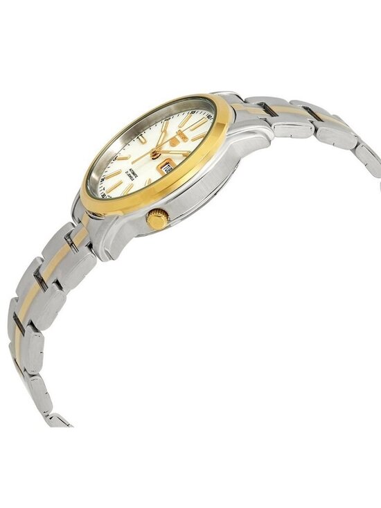 NWT Seiko Series 5 Automatic White Dial Two-tone Men\'s Watch